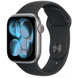 Apple Watch Series 11, 46 мм, Space Grey Aluminium Black Sport Band S/M