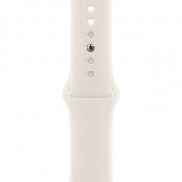 Apple Watch Series 11, 46 мм, Silver Aluminium Starlight Sport Band S/M