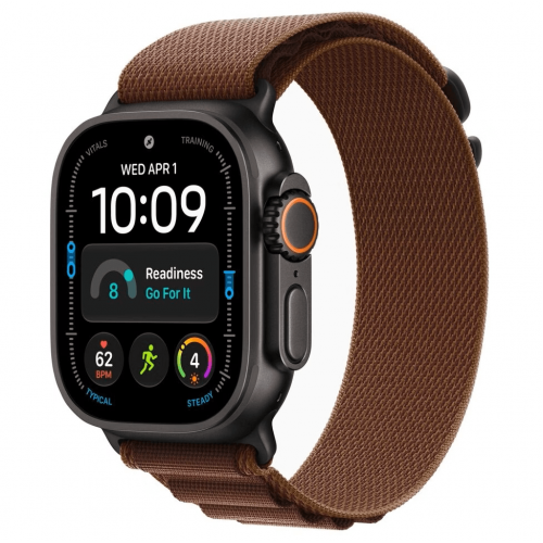 
Apple Watch Ultra 4, 49 мм, Black Titanium Case with Burgundy Alpine Loop (L)