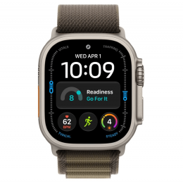 Apple Watch Ultra 4, 49 мм, Natural Titanium Case with Dark Olive Alpine Loop (M)