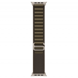 Apple Watch Ultra 4, 49 мм, Natural Titanium Case with Dark Olive Alpine Loop (S)