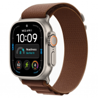Apple Watch Ultra 4, 49 мм, Natural Titanium Case with Burgundy Alpine Loop (L)