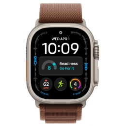Apple Watch Ultra 4, 49 мм, Natural Titanium Case with Burgundy Alpine Loop (L)