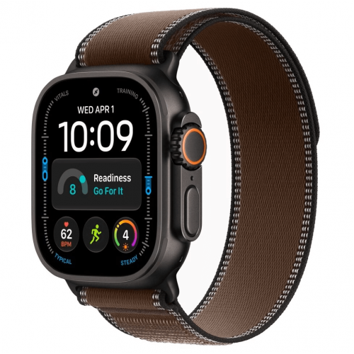 
Apple Watch Ultra 4, 49 мм, Black Titanium Case with Dark Umber Trail Loop (S/M)