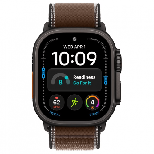 
Apple Watch Ultra 4, 49 мм, Black Titanium Case with Dark Umber Trail Loop (S/M)
