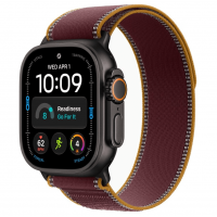 Apple Watch Ultra 4, 49 мм, Black Titanium Case with Burgundy Trail Loop (S/M)