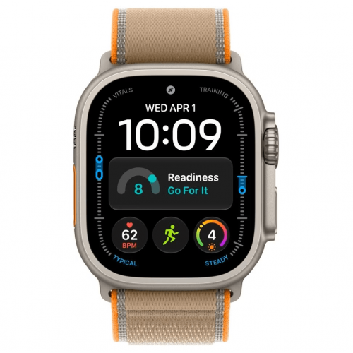
Apple Watch Ultra 4, 49 мм, Natural Titanium Case with Sand Trail Loop (S/M)