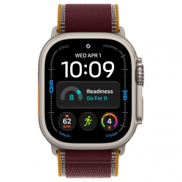Apple Watch Ultra 4, 49 мм, Natural Titanium Case with Burgundy Trail Loop (S/M)