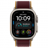 
Apple Watch Ultra 4, 49 мм, Natural Titanium Case with Burgundy Trail Loop (M/L)