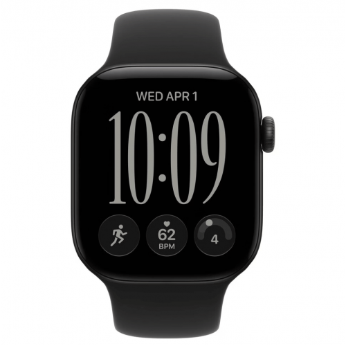 
Apple Watch Series 12, 42 мм, Black Aluminum Case with Black Sport Band (S/M)