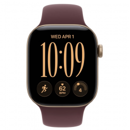 Apple Watch Series 12, 42 мм, Light Gold Aluminum Case with Burgundy Sport Band (S/M)