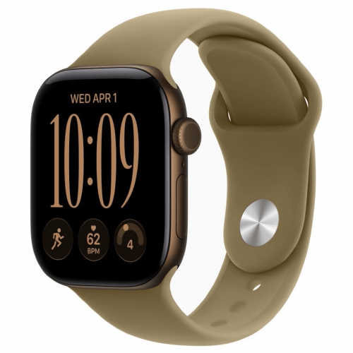 
Apple Watch Series 12, 42 мм, Dark Bronze Aluminum Case with Olive Sport Band (S/M)