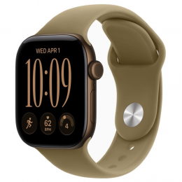 Apple Watch Series 12, 46 мм, Dark Bronze Aluminum Case with Olive Sport Band (M/L)
