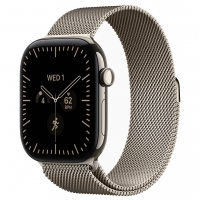 Apple Watch Series 12, 46 мм, Natural Titanium Case with Natural Milanese Loop (S/M)