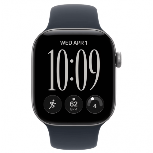 
Apple Watch Series 12, 42 мм, Space Gray Aluminum Case with Navy Blue Sport Band (S/M)