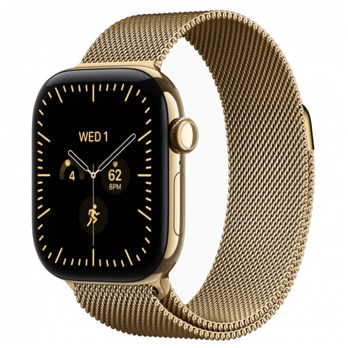
Apple Watch Series 12, 42 мм, Radiant Gold Titanium Case with Radiant Gold Milanese Loop (M/L)