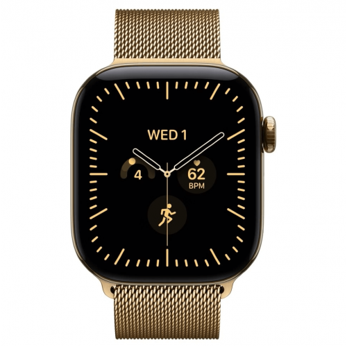
Apple Watch Series 12, 42 мм, Radiant Gold Titanium Case with Radiant Gold Milanese Loop (S/M)