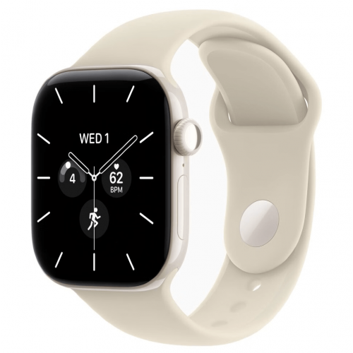 
Apple Watch Series 12, 42 мм, Pearl White Ceramic Case with Sand Sport Band (S/M)