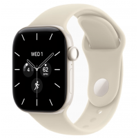 Apple Watch Series 12, 42 мм, Pearl White Ceramic Case with Sand Sport Band (M/L)