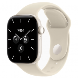 Apple Watch Series 12, 42 мм, Pearl White Ceramic Case with Sand Sport Band (M/L)