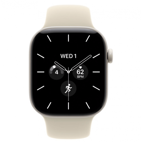 
Apple Watch Series 12, 46 мм, Pearl White Ceramic Case with Sand Sport Band (M/L)