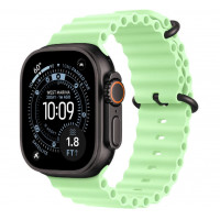 Apple Watch Ultra 3, 49 мм, черный корпус из титана, ремешок Ocean цвета «Neon Green»