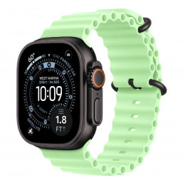 Apple Watch Ultra 3, 49 мм, черный корпус из титана, ремешок Ocean цвета «Neon Green»