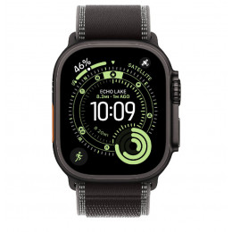 Apple Watch Ultra 3, 49 мм, Black Titanium Case/Black Charcoal Trail Loop S/M Band