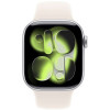 
Apple Watch Series 11, 46 мм, Silver Aluminium Starlight Sport Band S/M