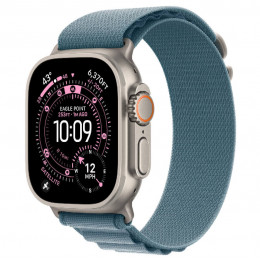 Apple Watch Ultra 3, 49 мм, Natural Titanium Case/Light Blue Alpine Loop Medium Band