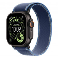 Apple Watch Ultra 3, 49 мм, Black Titanium Case/Blue/Bright Bluel Trail Loop S/M Band