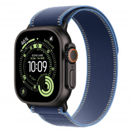 Apple Watch Ultra 3, 49 мм, Black Titanium Case/Blue/Bright Bluel Trail Loop S/M Band