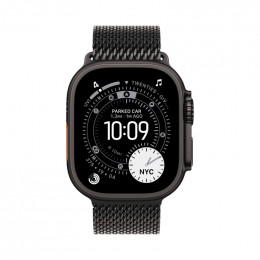 Apple Watch Ultra 3, 49 мм, Black Titanium Milanese Loop Black M