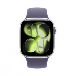 Apple Watch Series 11, 42 мм, Silver Aluminium Purple Fog Sport Band M/L