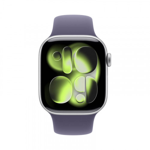 
Apple Watch Series 11, 46 мм, Silver Aluminium Purple Fog Sport Band S/M