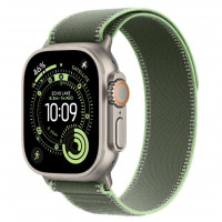 Apple Watch Ultra 3, 49 мм, Natural Titanium Case/Green/Neon Trail Loop M/L Band