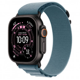 Apple Watch Ultra 3, 49 мм, Black Titanium Case/Light Blue Alpine Loop Large Band