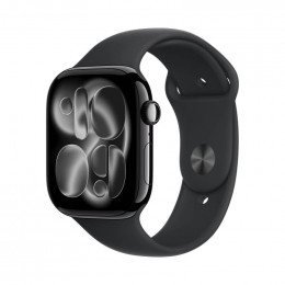 Apple Watch Series 11, 46 мм, Jet Black Aluminum Black Sport Band M/L