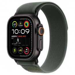 Apple Watch Ultra 2 GPS + Cellular, 49 мм, черный корпус из титана, ремешок Trail цвета «Green», размер M/L