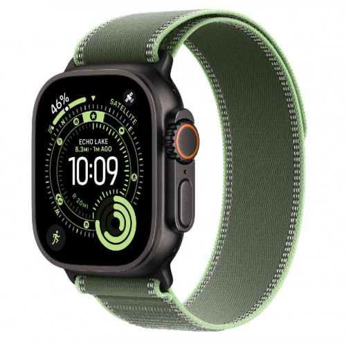 
Apple Watch Ultra 3, 49 мм, Black Titanium Case/Green/Neon Trail Loop M/L Band
