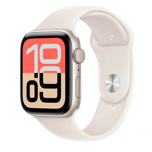 
Apple Watch SE 3, 44 мм, Starlight Aluminum Starlight Sport Band S/M