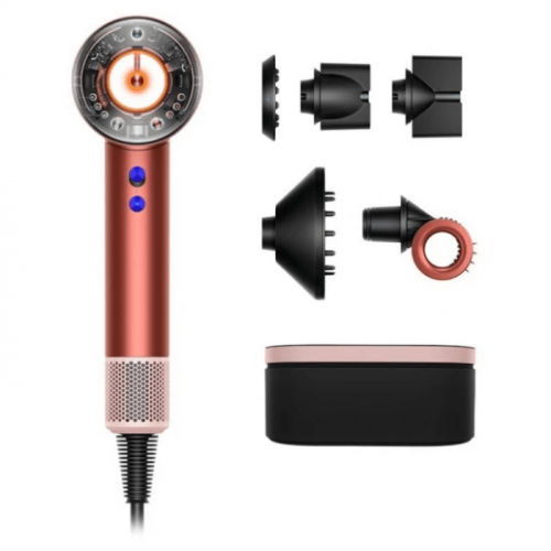 
Фен Dyson Supersonic Hair Dryer HD16 Nural, Strawberry Bronze/Blush Pink с кейсом