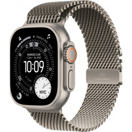 Apple Watch Ultra 3, 49 мм, Natural Titanium Milanese Natural Loop M