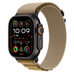 Apple Watch Ultra 2 GPS + Cellular, 49 мм, черный корпус из титана, ремешок Alpine цвета «Tan», размер S