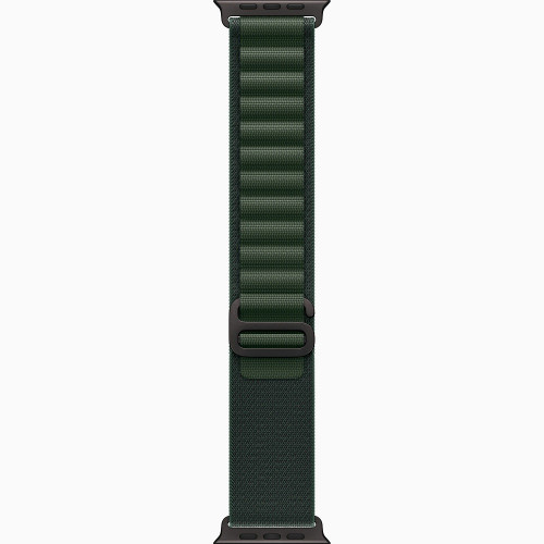 
Apple Watch Ultra 2 GPS + Cellular, 49 мм, черный корпус из титана, ремешок Alpine цвета «Dark Green», размер M