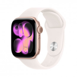 Apple Watch Series 11, 42 мм, Rose Gold Aluminum Light Blush Sport Band S/M