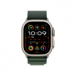 Apple Watch Ultra 2 GPS + Cellular, 49 мм, корпус из титана, ремешок Alpine цвета «Dark green», размер S