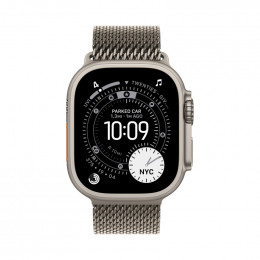 Apple Watch Ultra 3, 49 мм, Natural Titanium Milanese Natural Loop L