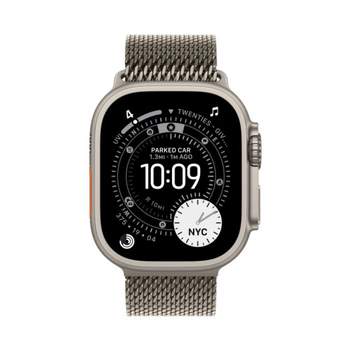 
Apple Watch Ultra 3, 49 мм, Natural Titanium Milanese Natural Loop M
