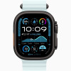 
Apple Watch Ultra 2 GPS + Cellular, 49 мм, черный корпус из титана, ремешок Ocean цвета «Ice Blue»